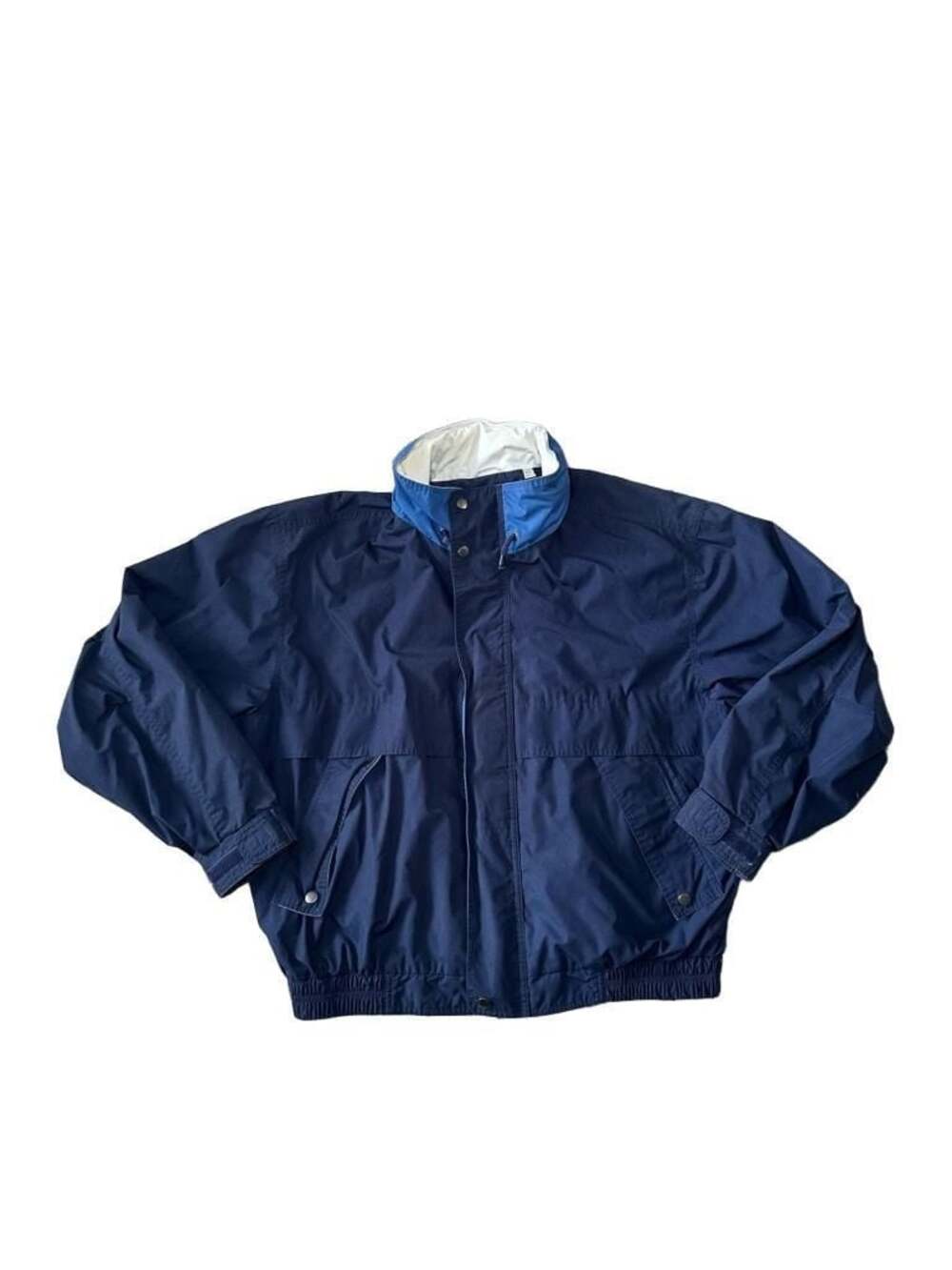 Towne from London Fog Vintage Men's Navy Blue Windbreaker Jacket Size Large